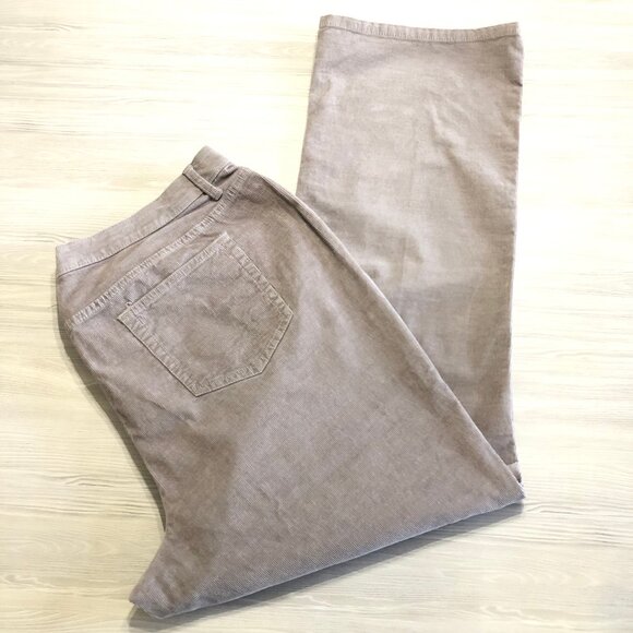 St Johns Bay Womens Corduroy Pants Comfort Waist Cord Oatmeal Tan Plus Size 22W - Picture 8 of 11